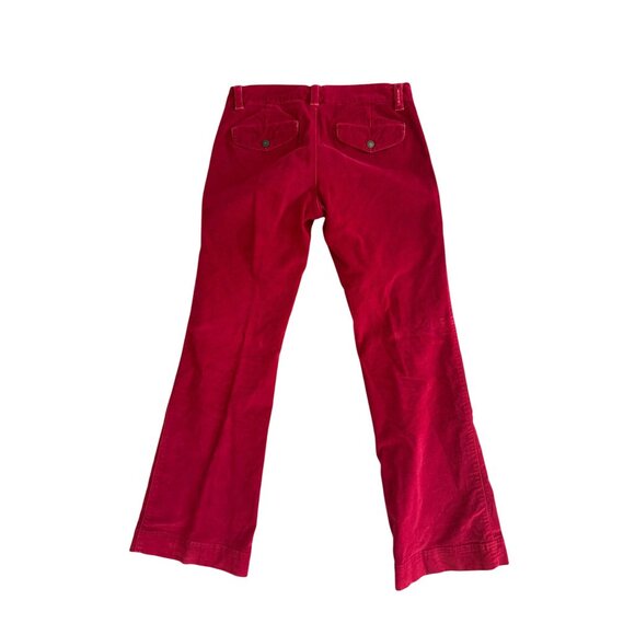AMERICAN EAGLE Red Corduroy Bootcut  Textured Pants Size 6 - Picture 5 of 10